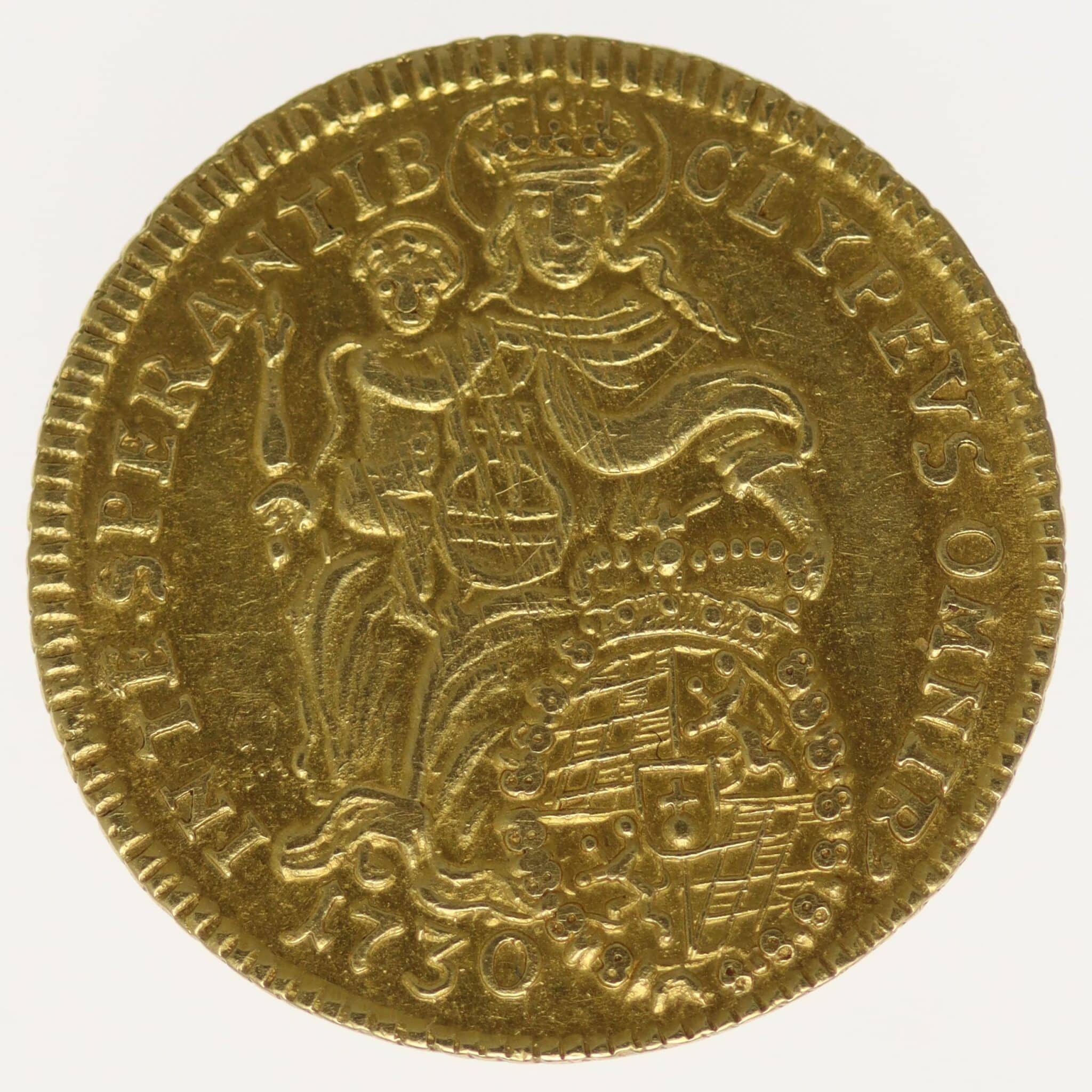 Bayern Karl Albrecht 1/2 Karolin 1730 altdeutschland - Bayern Karl Albrecht 1/2 Karolin 1730