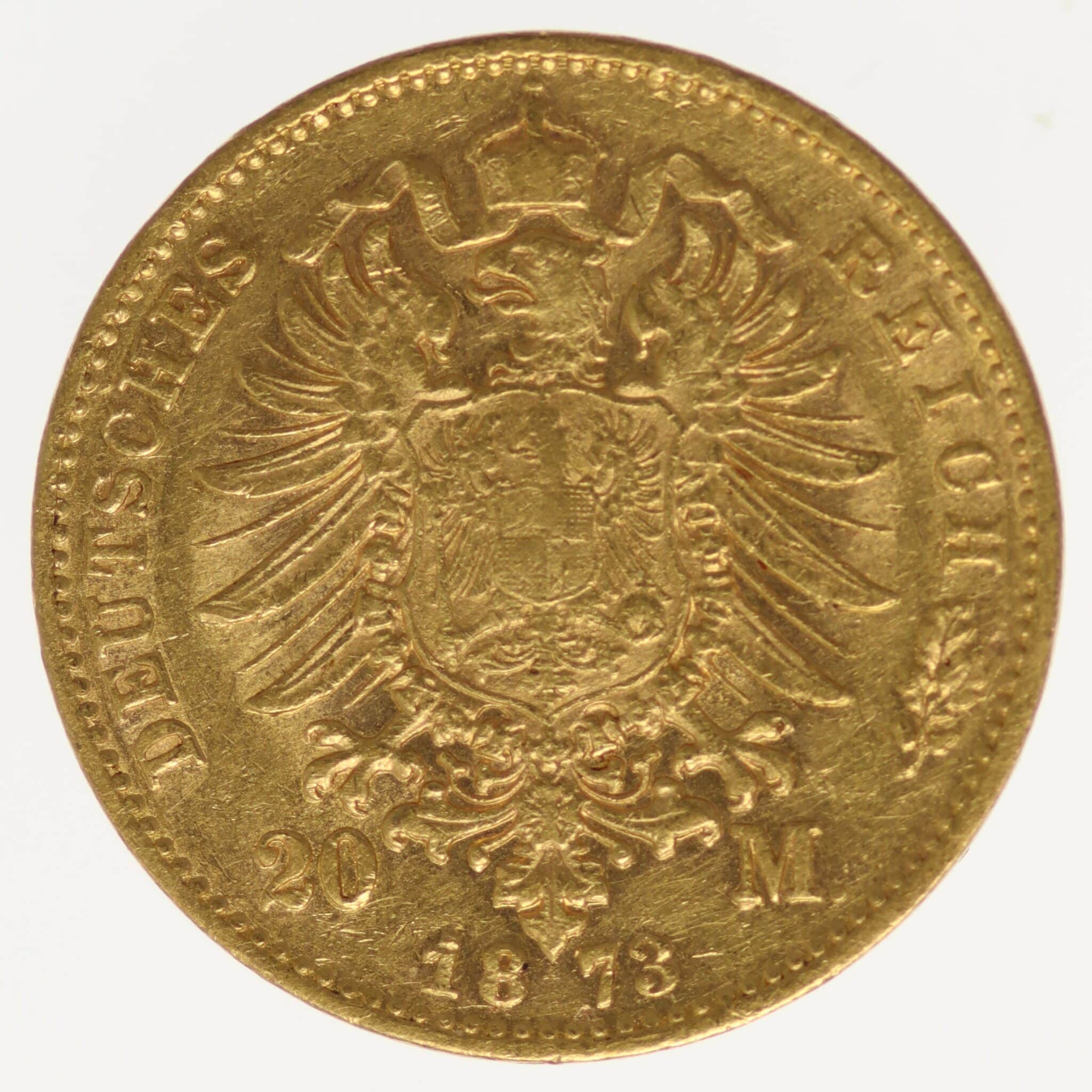 Bayern Ludwig II. 20 Mark 1873 deutsches-kaiserreich-ab-1871 - Bayern Ludwig II. 20 Mark 1873