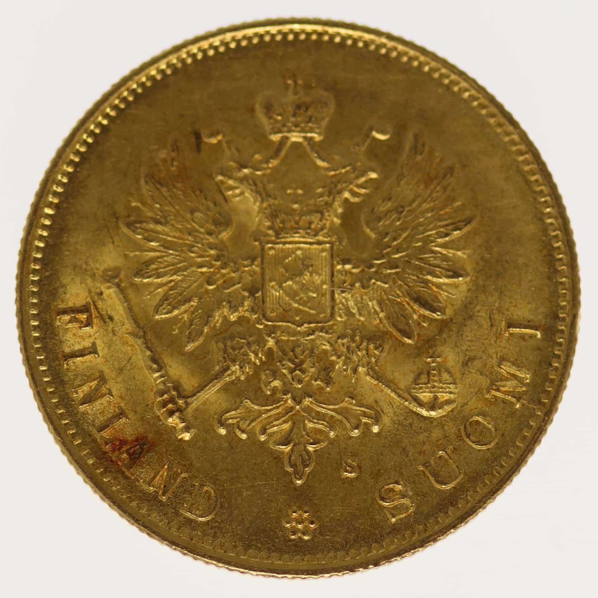 Finnland Alexander III. 10 Markkaa 1882 finnland - Finnland Alexander III. 10 Markkaa 1882