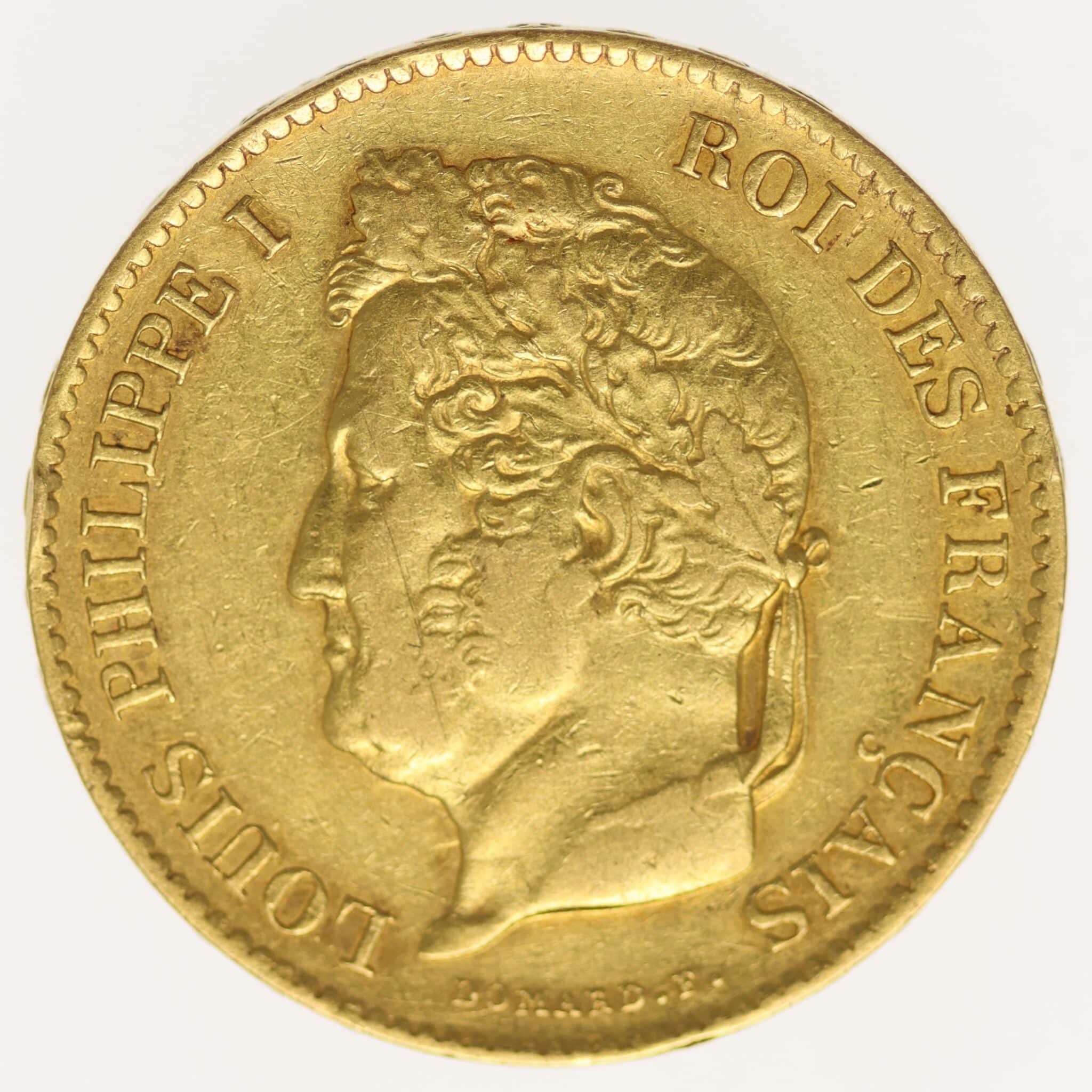Frankreich Louis Philippe I. 40 Francs 1833 A frankreich - Frankreich Louis Philippe I. 40 Francs 1833 A