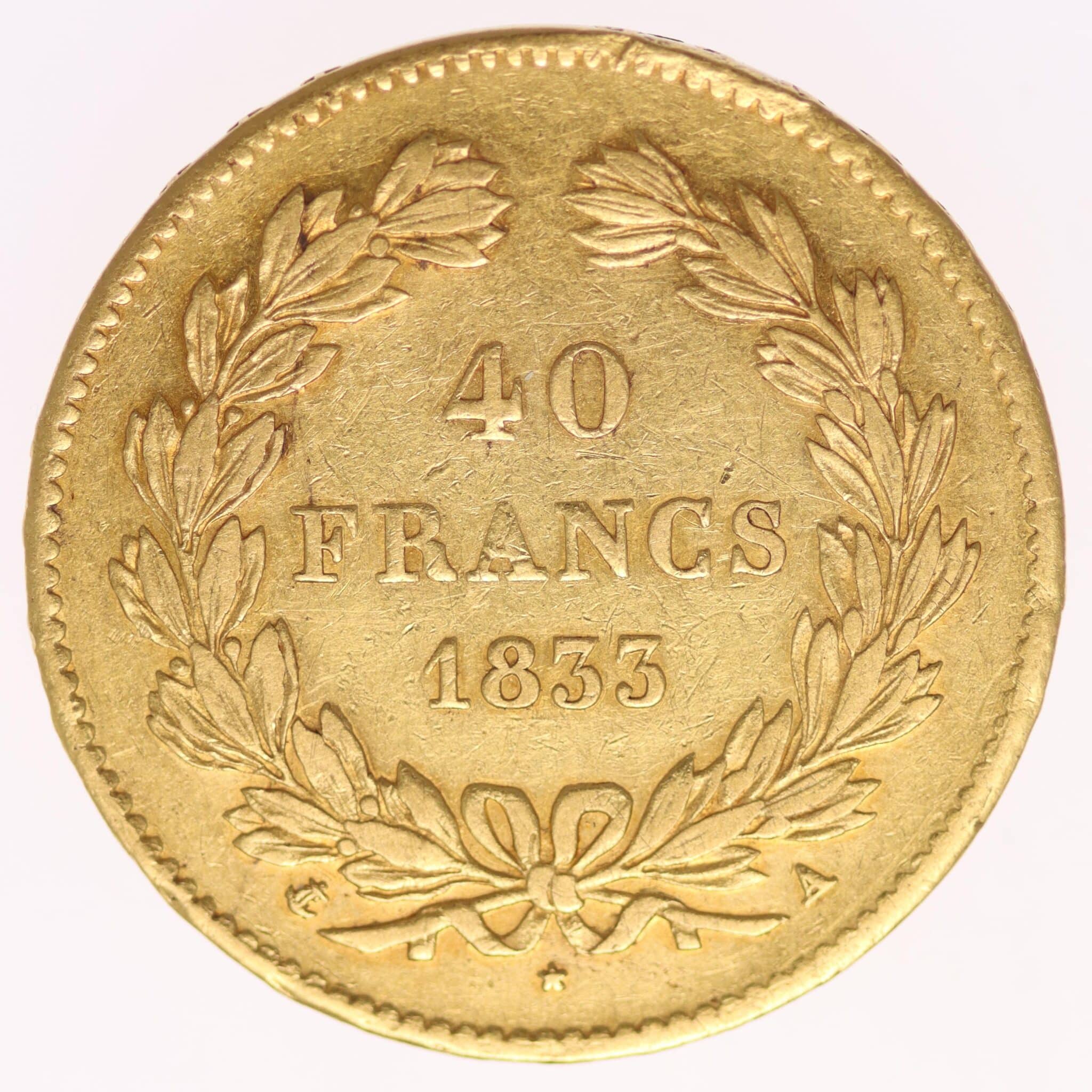 frankreich - Frankreich Louis Philippe I. 40 Francs 1833 A