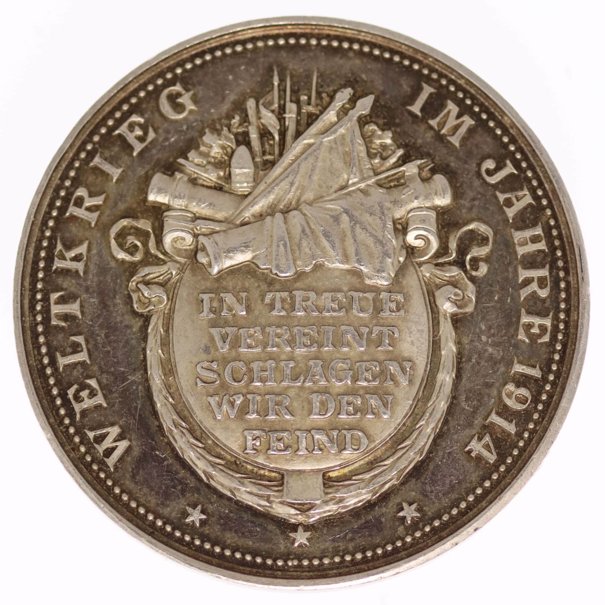 Franz Joseph I. und Wilhelm II. Silbermedaille 1914 deutsches-kaiserreich-ab-1871-deutsche-silbermuenzen - Franz Joseph I. und Wilhelm II. Silbermedaille 1914