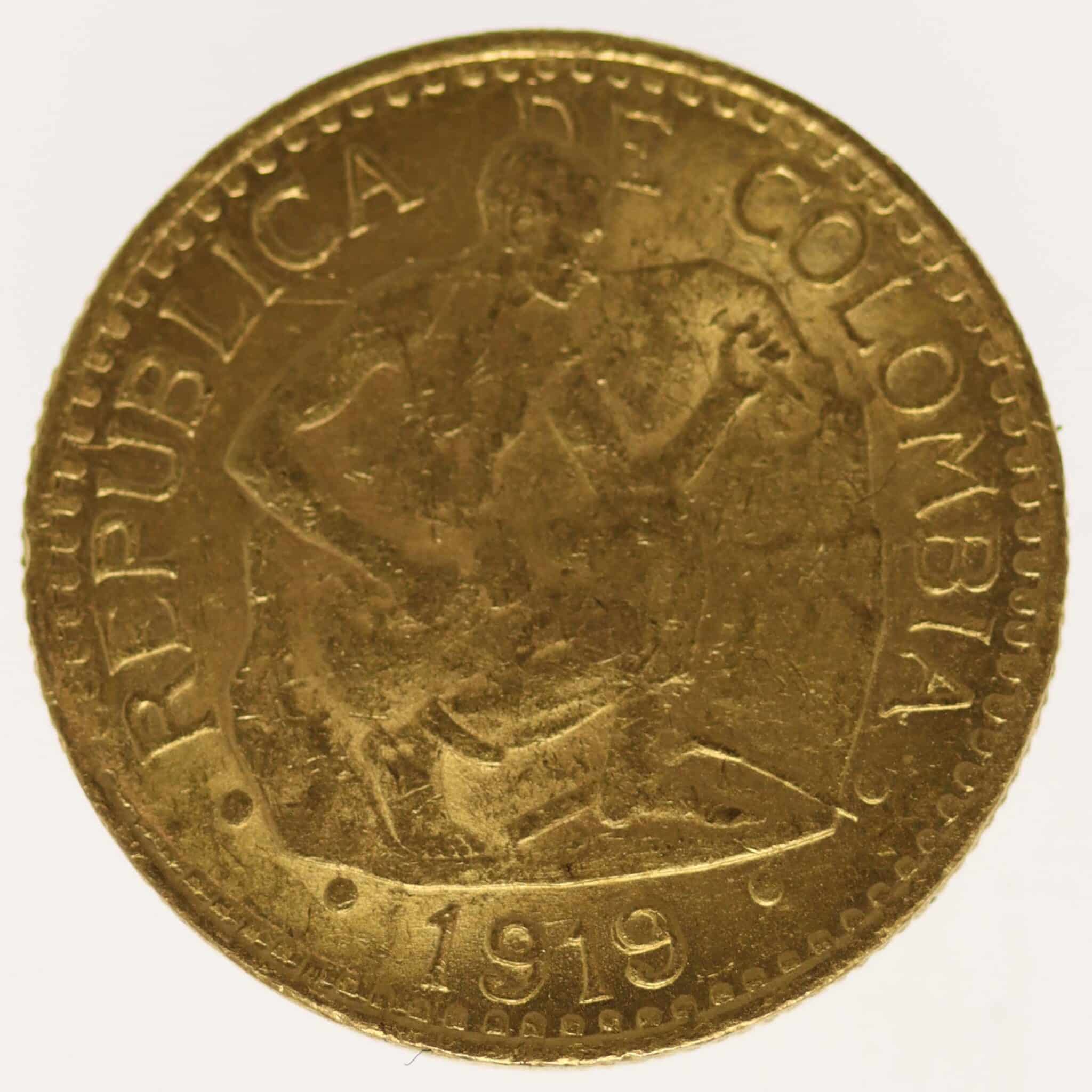 kolumbien - Kolumbien 5 Pesos 1919