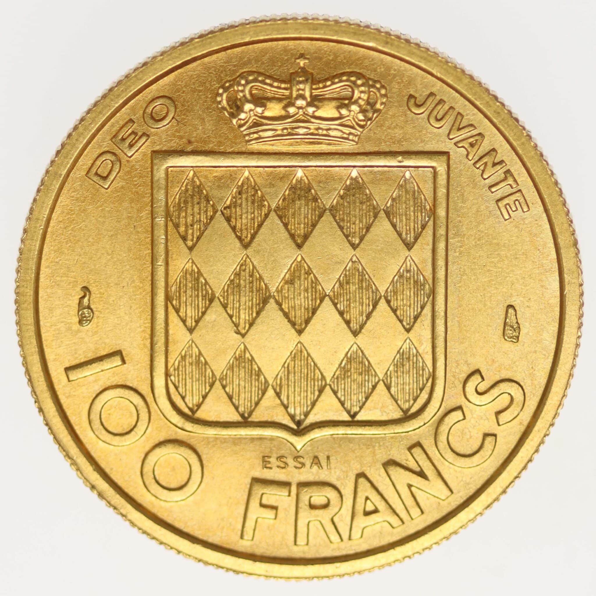Monaco Rainer III. 100 Francs 1956 monaco - Monaco Rainer III. 100 Francs 1956
