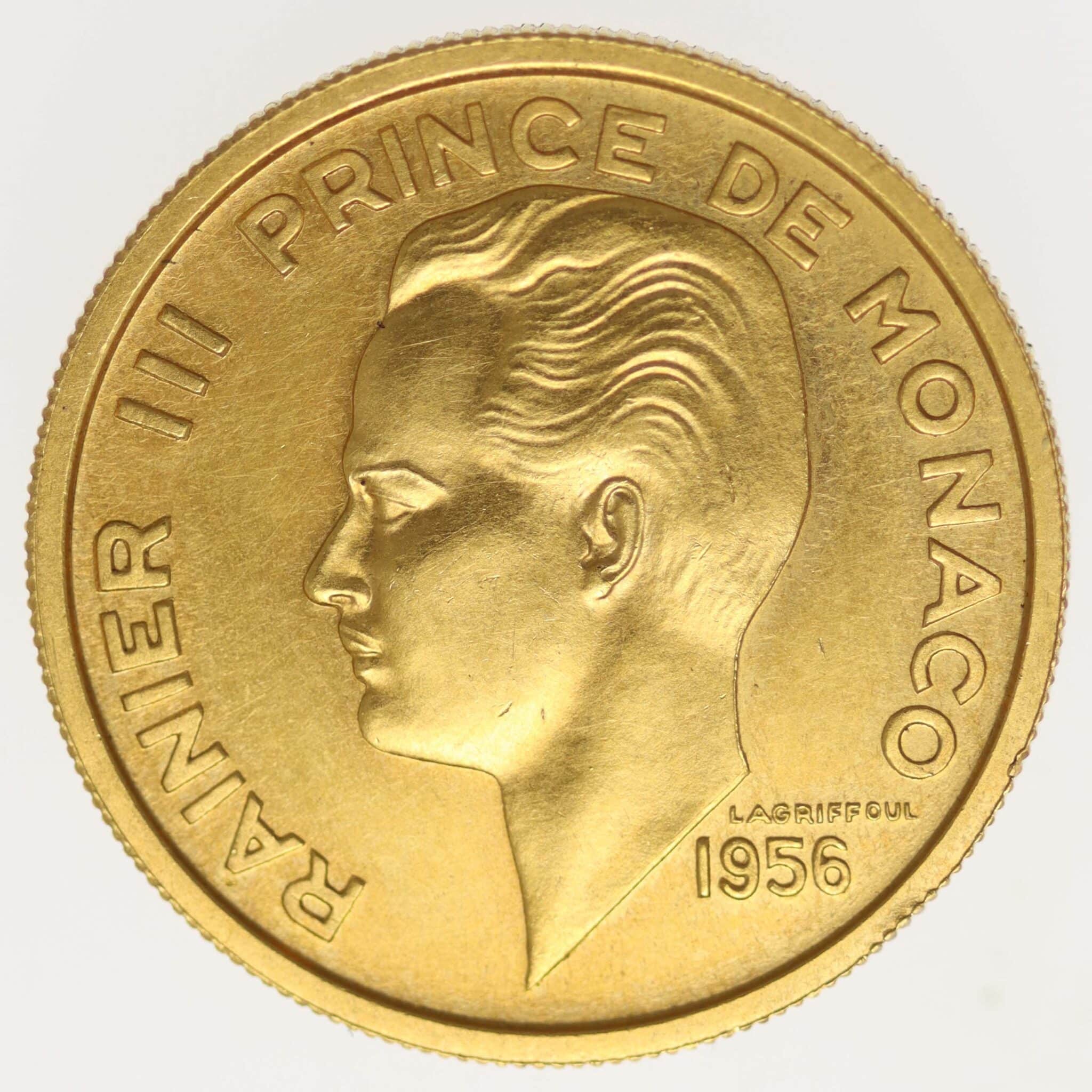 Monaco Rainer III. 100 Francs 1956 monaco - Monaco Rainer III. 100 Francs 1956