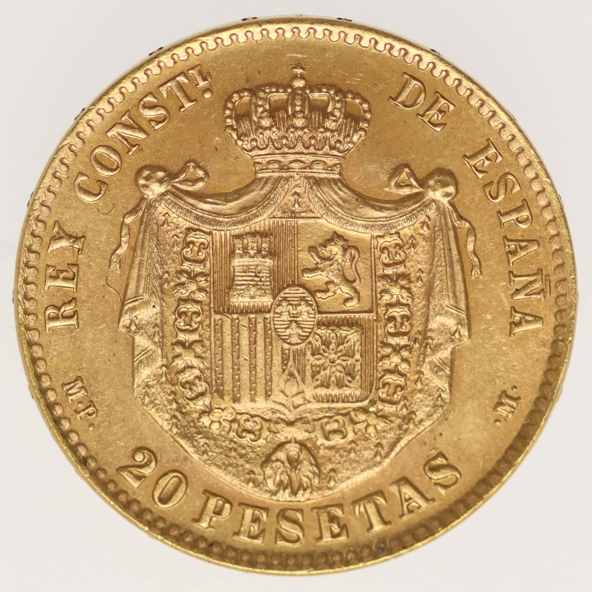 spanien - Spanien Alfonso XIII. 20 Pesetas 1896 / 19-62