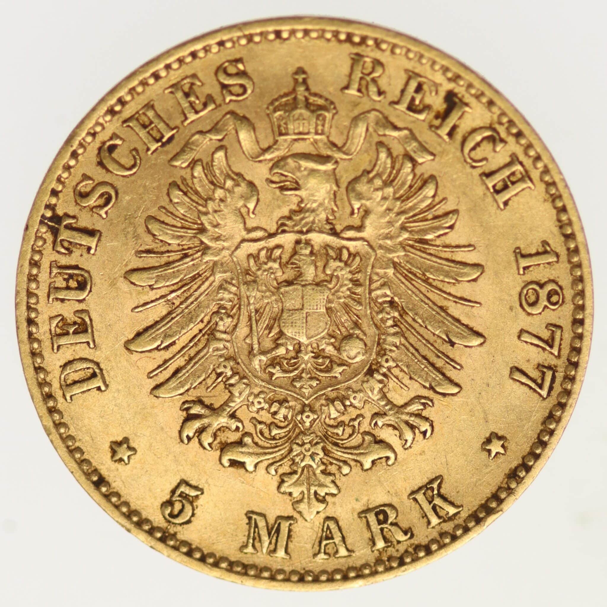 deutsches-kaiserreich-ab-1871 - Bayern Ludwig II. 5 Mark 1877
