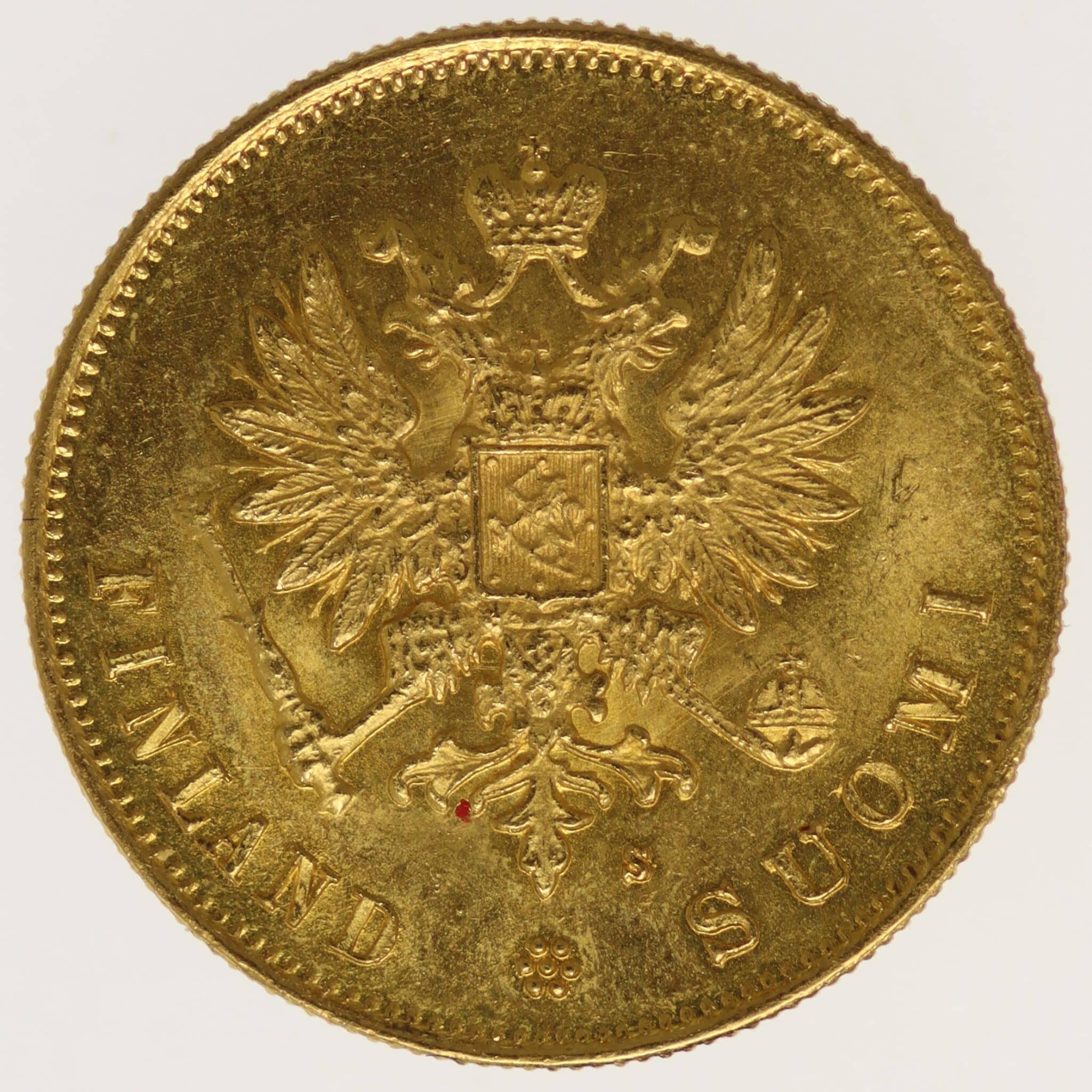 Finnland Alexander III. 10 Markkaa 1882 finnland - Finnland Alexander III. 10 Markkaa 1882