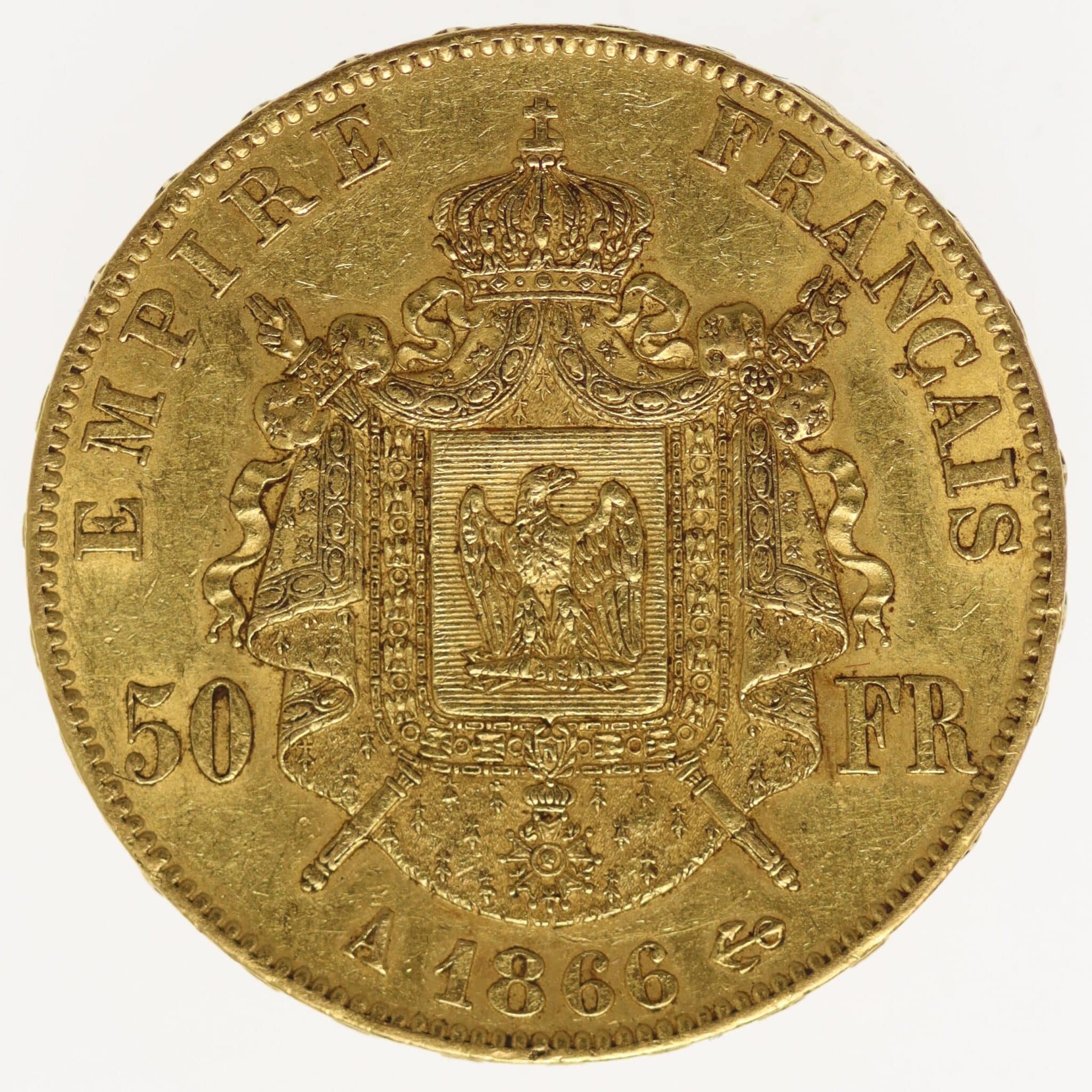 Frankreich Napoleon III. 50 Francs 1866 A frankreich - Frankreich Napoleon III. 50 Francs 1866 A