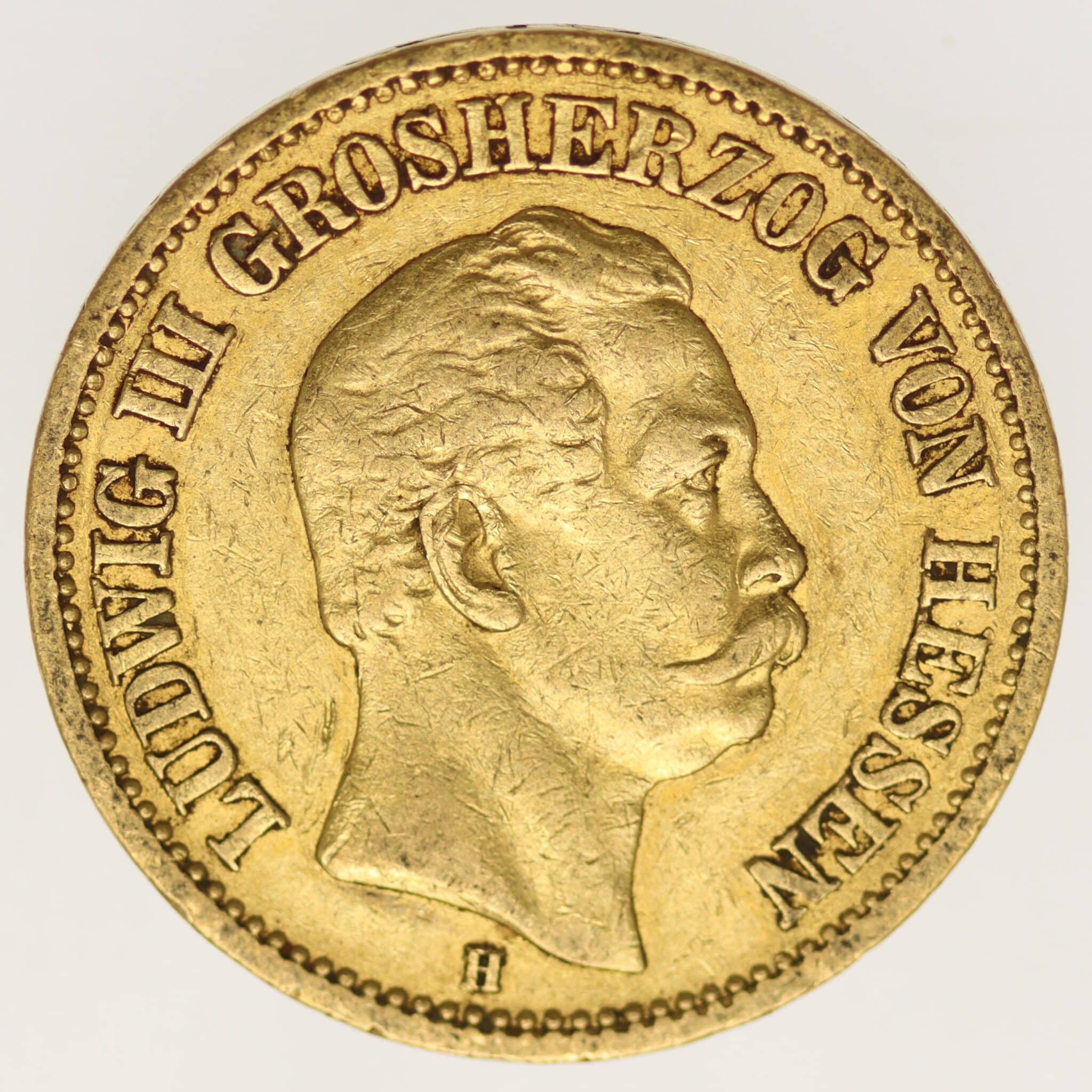 Hessen Ludwig III. 20 Mark 1872 deutsches-kaiserreich-ab-1871 - Hessen Ludwig III. 20 Mark 1872