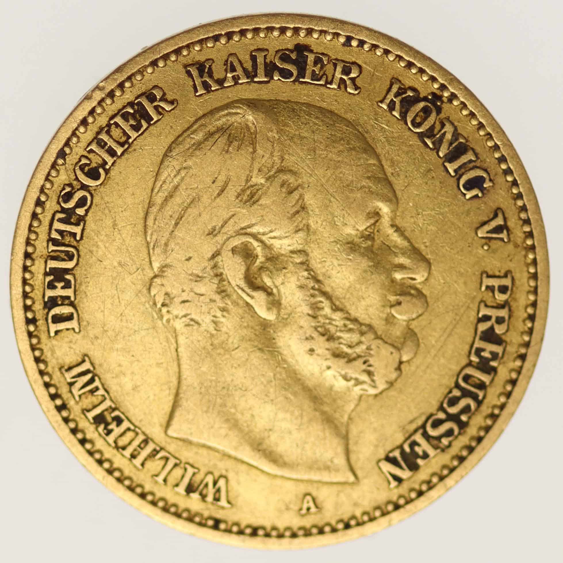 Preussen Wilhelm I. 5 Mark 1877 A deutsches-kaiserreich-ab-1871 - Preussen Wilhelm I. 5 Mark 1877 A