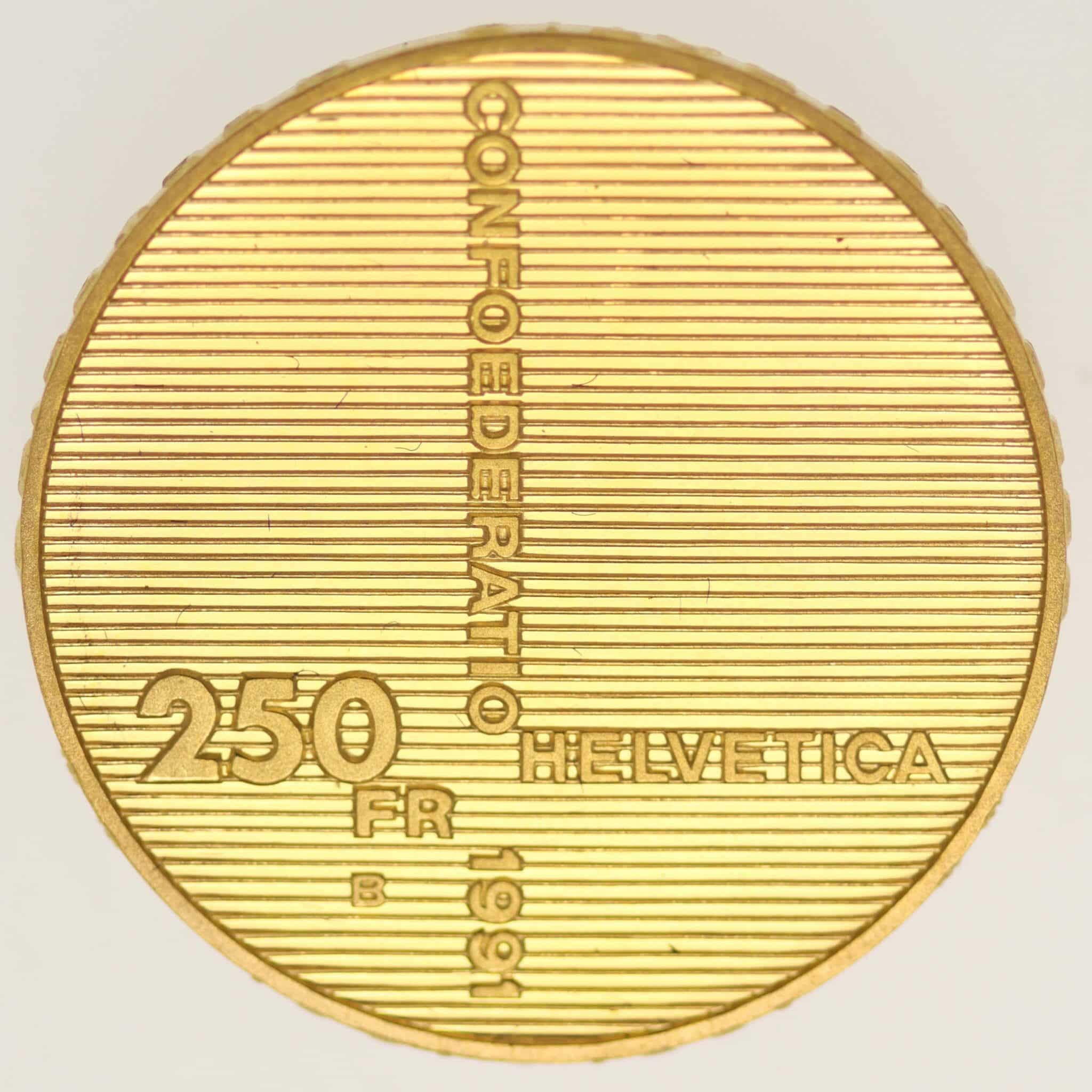 Schweiz 250 Franken 1991 B schweiz - Schweiz 250 Franken 1991 B