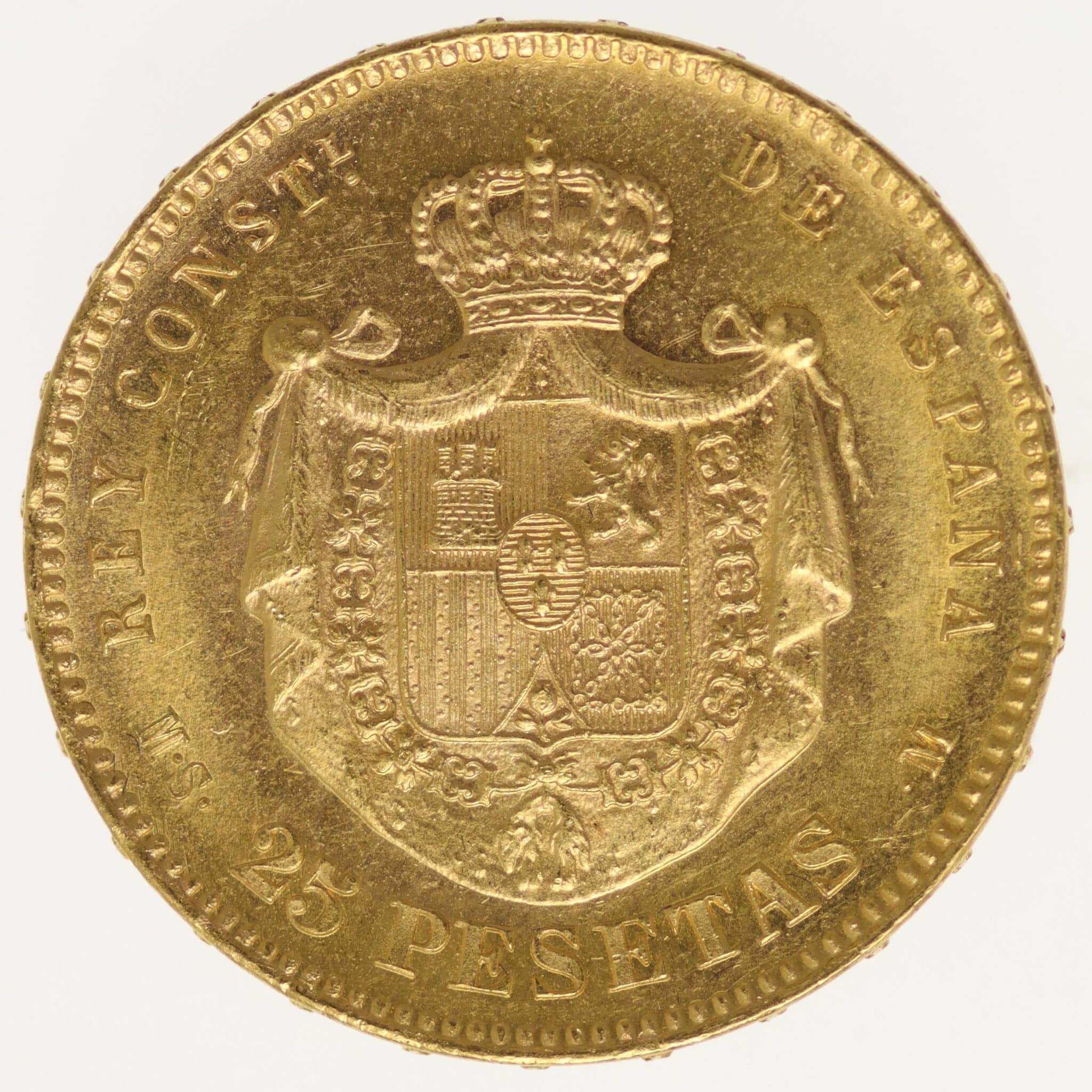 Spanien Alfonso XII. 25 Pesetas 1881 / 18-81 spanien - Spanien Alfonso XII. 25 Pesetas 1881 / 18-81