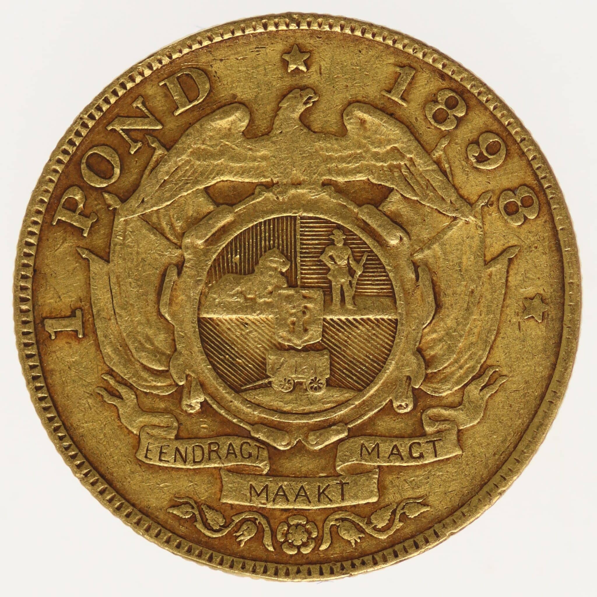 Südafrika 1 Pond 1898 suedafrika - Südafrika 1 Pond 1898