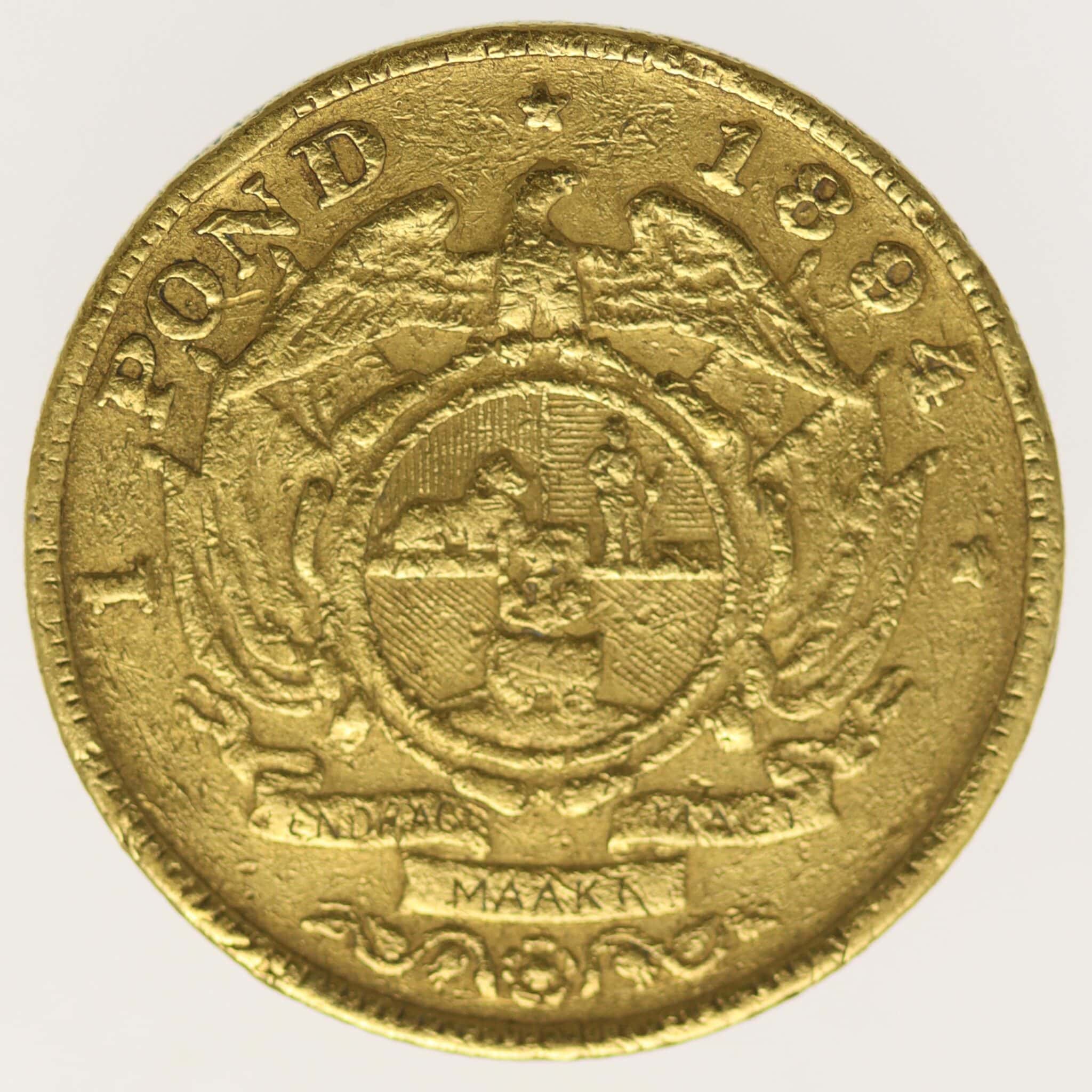 suedafrika - Südafrika 1 Pond 1894