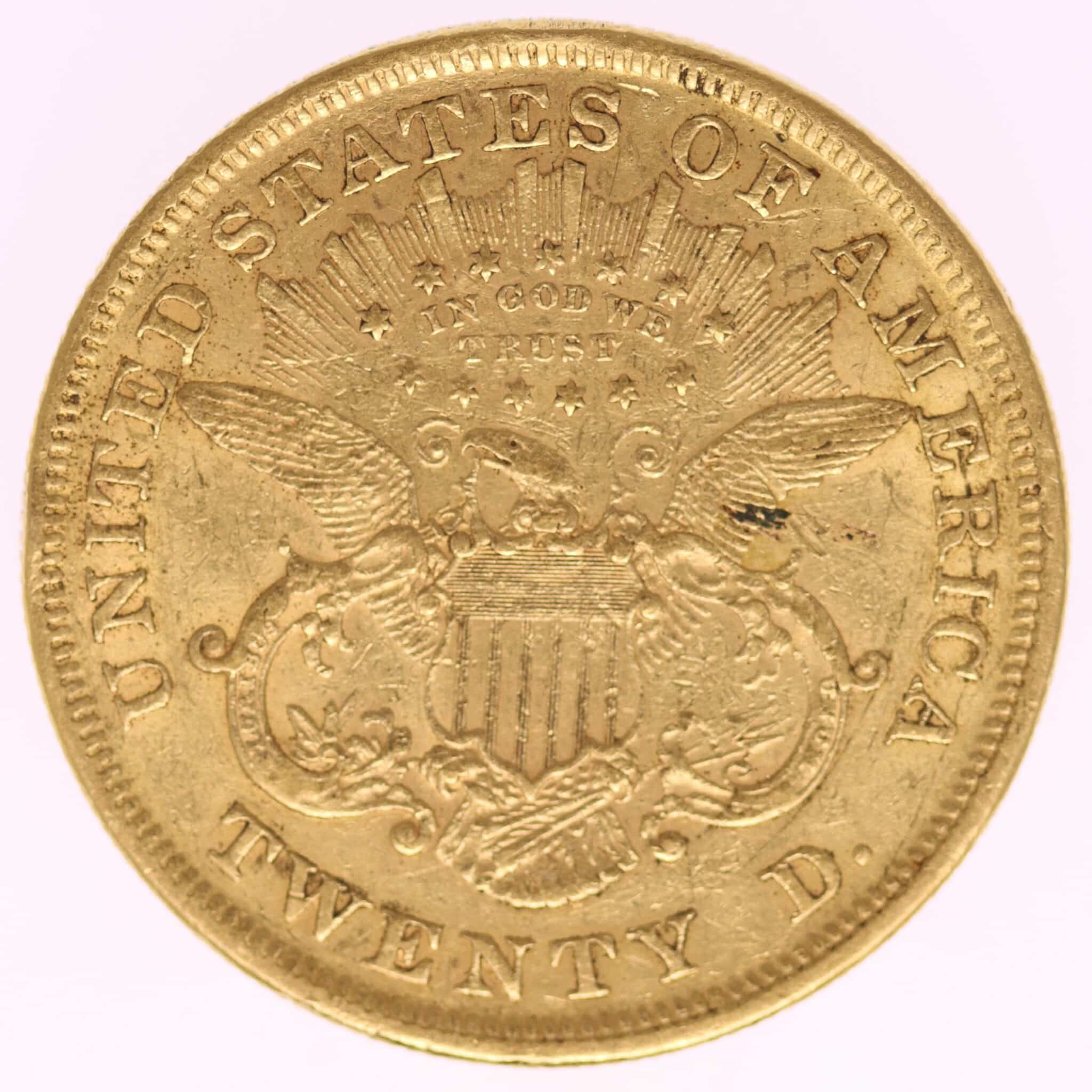 usa - USA 20 Dollars 1873 Liberty / Kopf